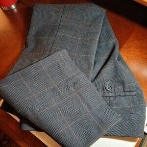 ANN TAYLOR LOFT Gray Plaid "Marisa" Mid-Rise Flare Leg Trousers 2P